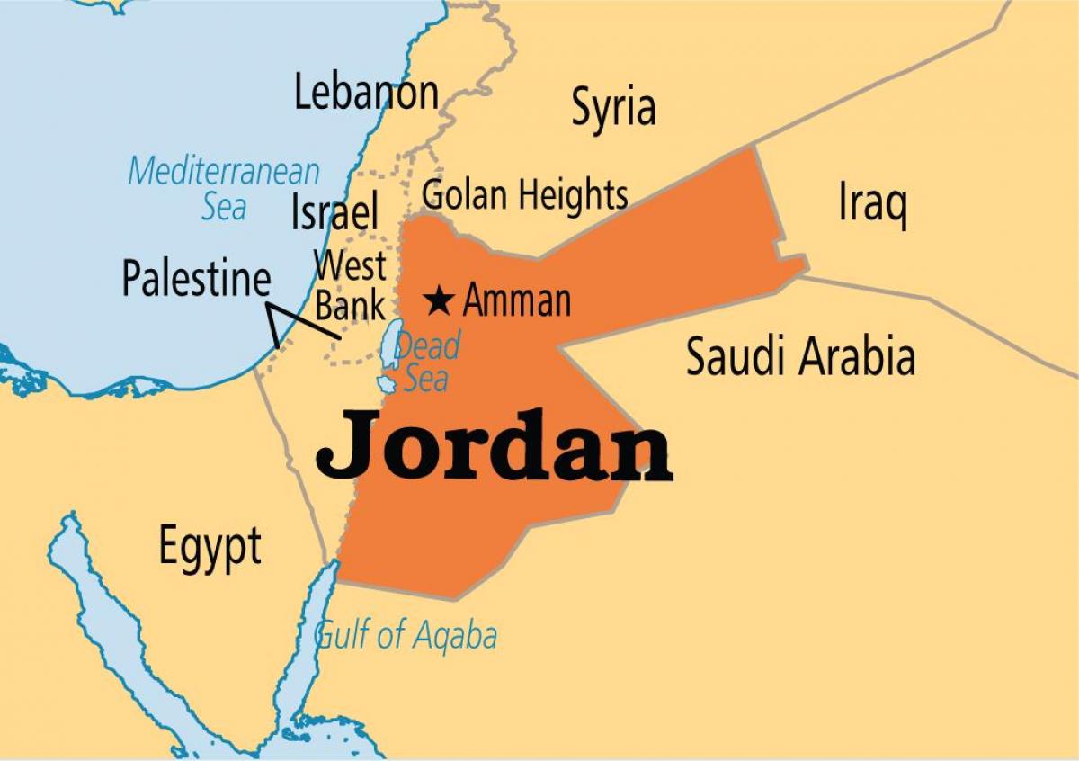 Jordan localizare pe harta