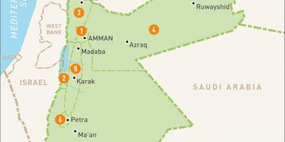 Amman Jordan pe harta