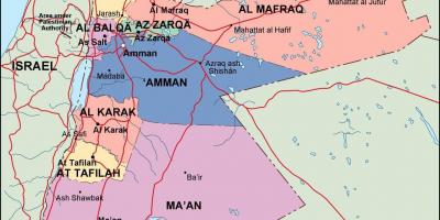 Harta Jordan politice