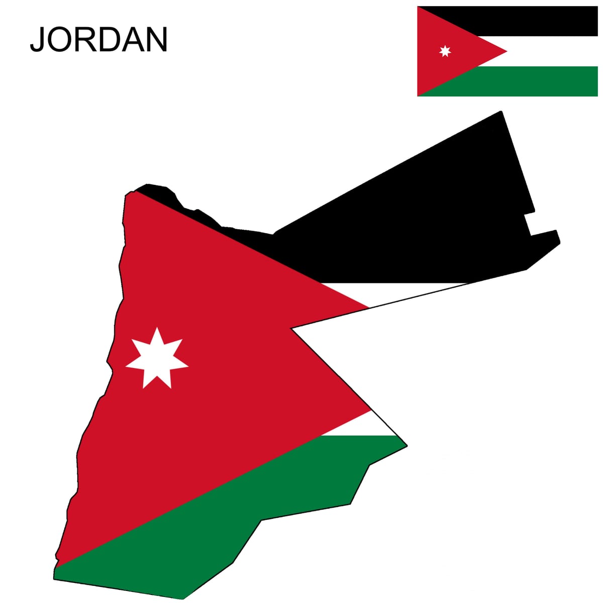 harta Jordan harta flag