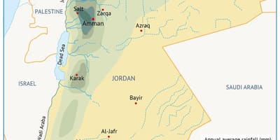 Harta Jordan geografie