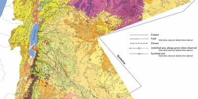 Harta Jordan geologie