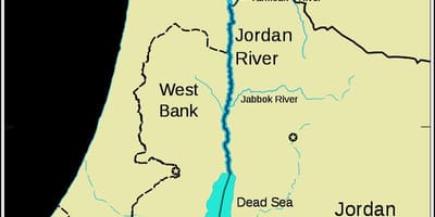Jordan river orientul mijlociu hartă